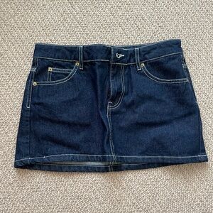 mini denim skirt